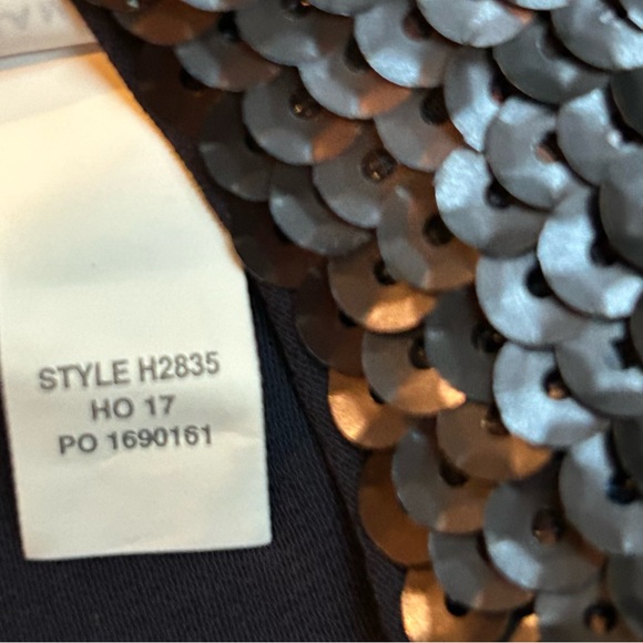 J. Crew, NWT, Sequined Sheath Mini Dress. Navy. Size 2 - Picture 7 of 9